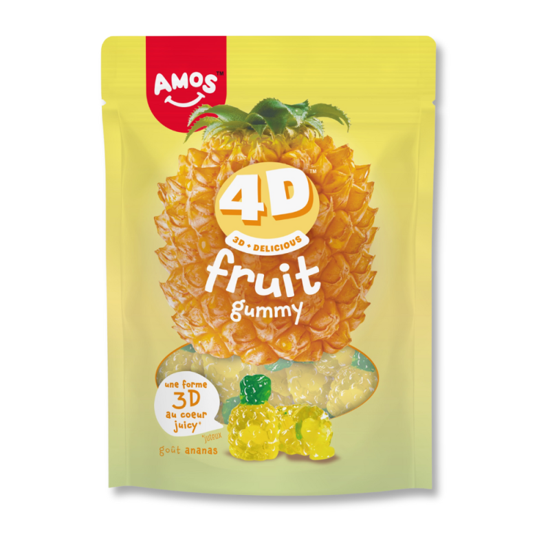 Sachet 4D fruit gummy Ananas