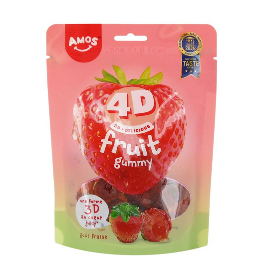 Sachet 4D fruit gummy Fraise